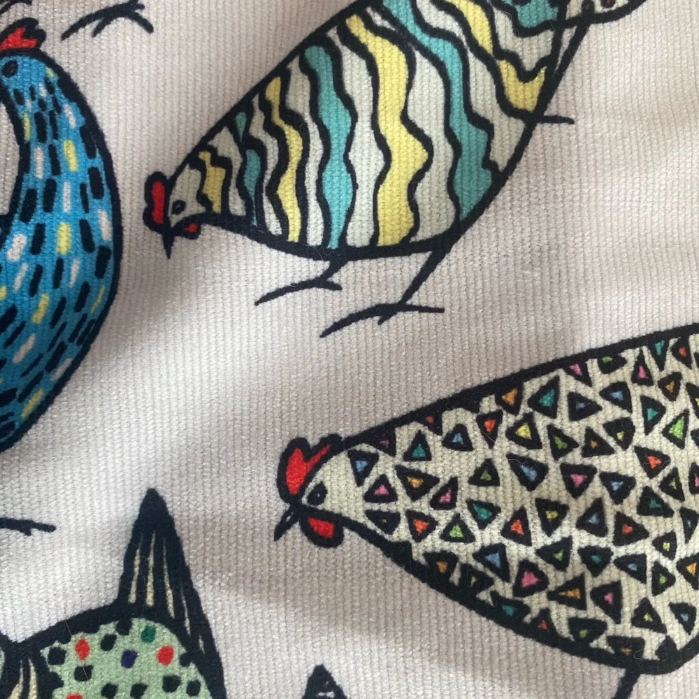 L.A Soul Retro Chicken Print Lightweight Corduroy Overalls - Picture 11 of 11